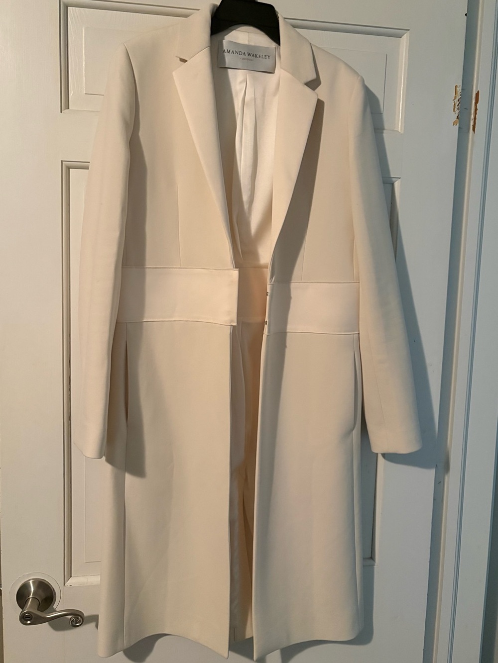 NWOT Amanda Wakeley Cream ‘Crombie’ Coat ASO Meghan Markle - Picture 4 of 15